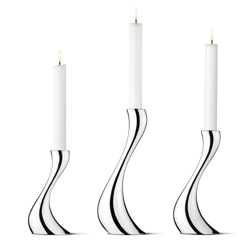 Georg Jensen Cobra Candle Holders - Set of 3